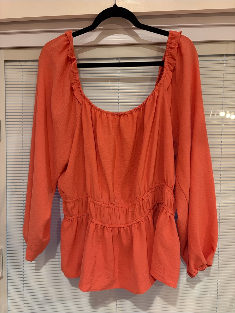 Nine West Coral Peasant Top Size XXL